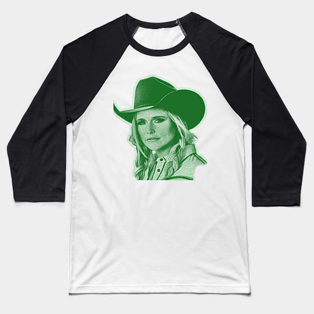 miranda lambert ( 12 ) vintage - green solid style Baseball T-Shirt by Loreatees